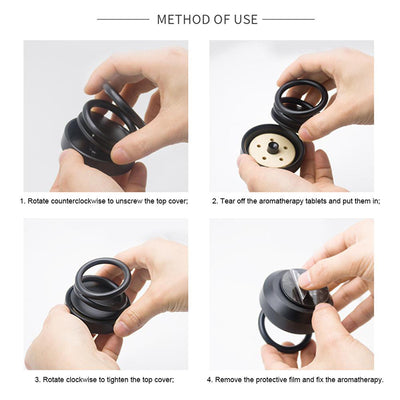 360°  Rotation Creative Double Ring Rotating Car Air Freshener/ Perfume