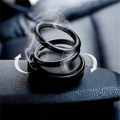 360°  Rotation Creative Double Ring Rotating Car Air Freshener/ Perfume